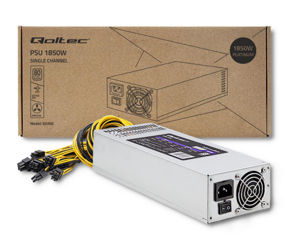 Zasilacz QOLTEC Zasilacz PCI-E 1850W | 80 Plus Miner | Gaming Miner 50350